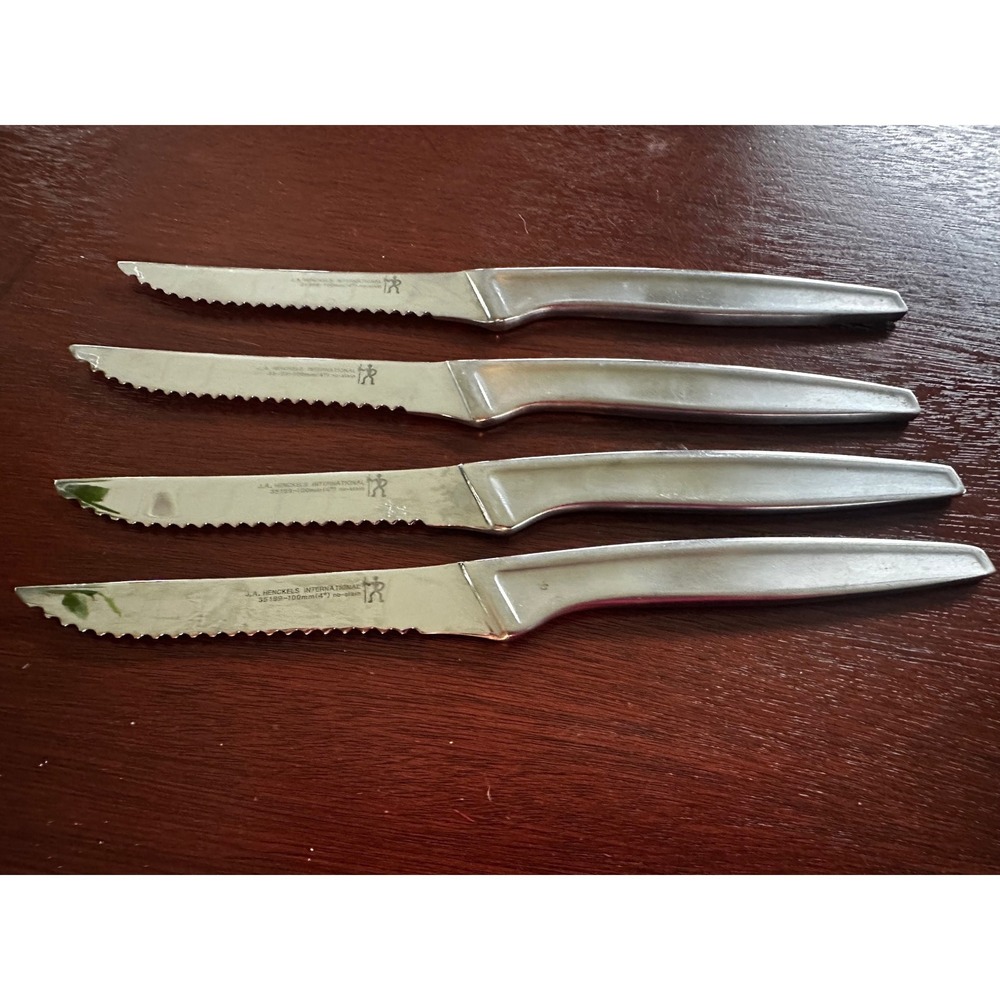 J.A. Henckels International 4pc Steak Knife Set 35199-100mm Stainless Serrated